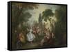 La Camargo Dancing, 1730-Nicolas Lancret-Framed Stretched Canvas