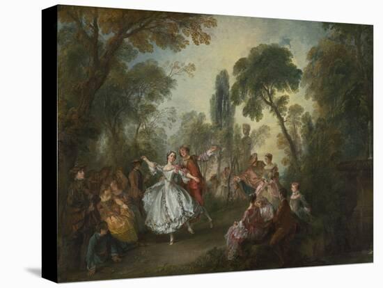 La Camargo Dancing, by Nicolas Lancret, 1730, French painting,-Nicolas Lancret-Stretched Canvas