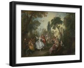 La Camargo Dancing, by Nicolas Lancret, 1730, French painting,-Nicolas Lancret-Framed Art Print