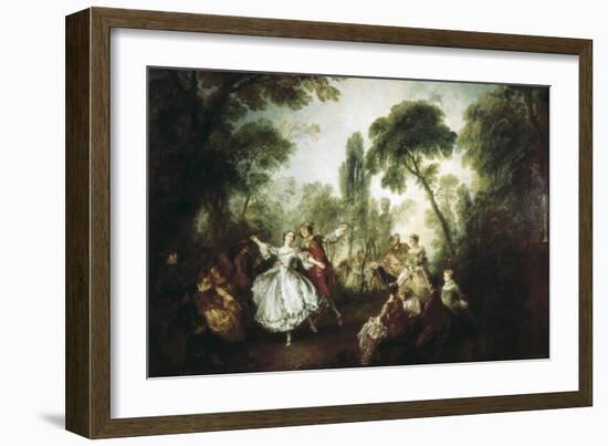 La Camargo Dancing-Nicolas Lancret-Framed Art Print