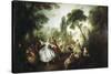 La Camargo Dancing-Nicolas Lancret-Stretched Canvas