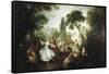 La Camargo Dancing-Nicolas Lancret-Framed Stretched Canvas