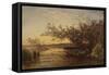 La Camargue, coucher de soleil-Félix Ziem-Framed Stretched Canvas