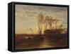 La Camargue, coucher de soleil-Félix Ziem-Framed Stretched Canvas