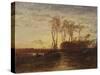 La Camargue, coucher de soleil-Félix Ziem-Stretched Canvas