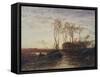 La Camargue, coucher de soleil-Félix Ziem-Framed Stretched Canvas