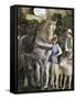 La Camera Degli Sposi: Grooms with Horse and Two Dogs-Andrea Mantegna-Framed Stretched Canvas