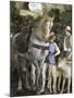 La Camera Degli Sposi: Grooms with Horse and Two Dogs-Andrea Mantegna-Mounted Giclee Print