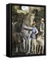 La Camera Degli Sposi: Grooms with Horse and Two Dogs-Andrea Mantegna-Framed Stretched Canvas