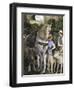 La Camera Degli Sposi: Grooms with Horse and Two Dogs-Andrea Mantegna-Framed Giclee Print