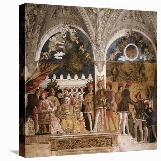 La Camera Degli Sposi: North Wall-Andrea Mantegna-Stretched Canvas