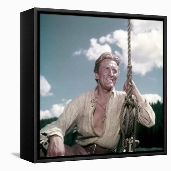 La captive aux yeux clairs THE BIG SKY by HowardHawks with Kirk Douglas, 1952 (photo)-null-Framed Stretched Canvas