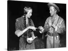 La captive aux yeux clairs THE BIG SKY by HowardHawks with Kirk Douglas, Elizabeth Threatt, 1952 (b-null-Stretched Canvas