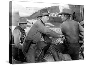 La Caravane heroique (Virginia City) by MichaelCurtiz with Errol Flynn and Randolph Scott, 1940 (b/-null-Stretched Canvas