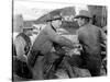 La Caravane heroique (Virginia City) by MichaelCurtiz with Errol Flynn and Randolph Scott, 1940 (b/-null-Stretched Canvas