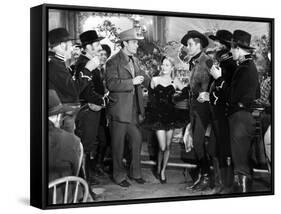 La Caravane heroique (Virginia City) by MichaelCurtiz with Randolph Scott, Myriam Hopkins and Errol-null-Framed Stretched Canvas