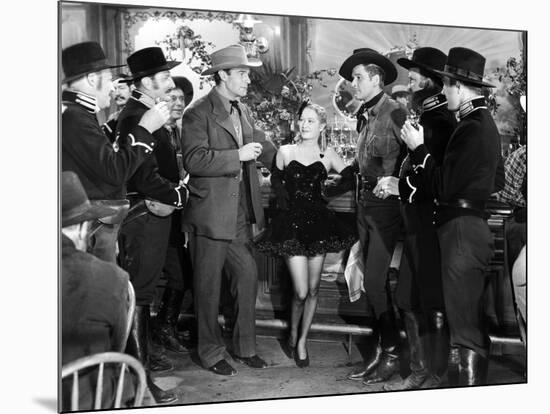 La Caravane heroique (Virginia City) by MichaelCurtiz with Randolph Scott, Myriam Hopkins and Errol-null-Mounted Photo