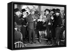 La Caravane heroique (Virginia City) by MichaelCurtiz with Randolph Scott, Myriam Hopkins and Errol-null-Framed Stretched Canvas