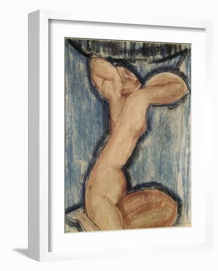 La cariatide-Amedeo Modigliani-Framed Giclee Print