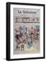 La Caricature du 23 juin 1888: transformisme - la bonne vieille rue commerçante d'autrefois-A Robida and Yves-Framed Giclee Print