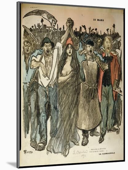 La Carmagnole," Patriotic Song of the French Revolution, from "Le Chambard Socialiste," 1894-Théophile Alexandre Steinlen-Mounted Giclee Print