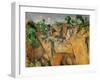 La Carriere de Bibemus-The quarry at Bibemus, Provence, France. Around 1895 Canvas-Paul Cezanne-Framed Giclee Print