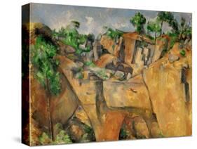 La Carriere de Bibemus-The quarry at Bibemus, Provence, France. Around 1895 Canvas-Paul Cezanne-Stretched Canvas