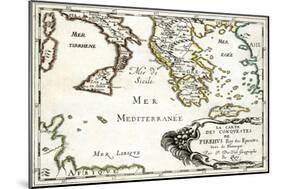 La carte des conquêtes de Pyrrhus-Plutarque-Mounted Giclee Print