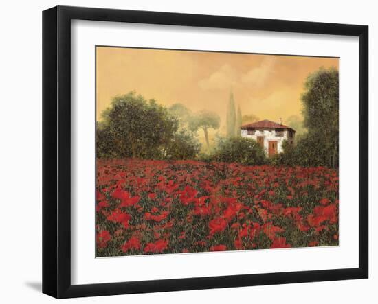 La Casa e i Papaveri-Guido Borelli-Framed Giclee Print