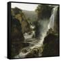 La cascade (Tivoli)-Achille Michallon-Framed Stretched Canvas