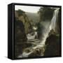 La cascade (Tivoli)-Achille Michallon-Framed Stretched Canvas