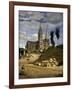 La cathédrale de Chartres-Jean-Baptiste-Camille Corot-Framed Giclee Print