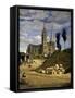 La cathédrale de Chartres-Jean-Baptiste-Camille Corot-Framed Stretched Canvas