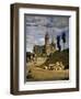 La cathédrale de Chartres-Jean-Baptiste-Camille Corot-Framed Giclee Print