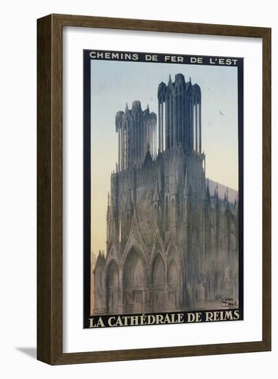 La Cathedrale De Reims Poster-Jean Droit-Framed Giclee Print