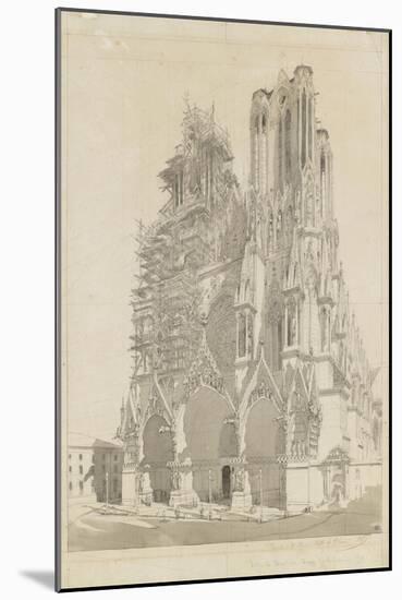 La cathédrale de Reims-Adrien Dauzats-Mounted Giclee Print