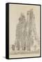 La cathédrale de Reims-Adrien Dauzats-Framed Stretched Canvas