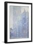 La cathédrale de Rouen. Le portail et la tour Saint-Romain, effet du matin-Claude Monet-Framed Giclee Print