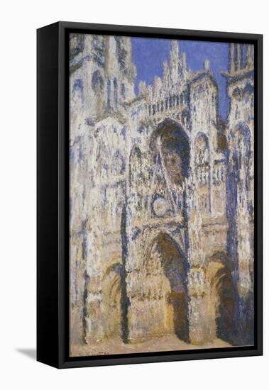 La Cathédrale De Rouen, Le Portail Et La Tour Saint-Romain, Plein Soleil, Harmonie Bleue Et-Claude Monet-Framed Stretched Canvas