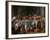 La Cene  (The Last Supper) Peinture D'agostino Carracci (1557-1602) 1594 Dim 172X237 Cm Museo Del-Agostino Carracci-Framed Giclee Print