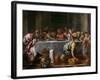 La Cene  (The Last Supper) Peinture D'agostino Carracci (1557-1602) 1594 Dim 172X237 Cm Museo Del-Agostino Carracci-Framed Giclee Print