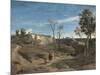 La Cervara, the Roman Campagna, C.1830-1831 (Oil on Fabric)-Jean Baptiste Camille Corot-Mounted Giclee Print