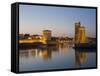 La Chaine and St. Nicholas Towers, La Rochelle at Dusk, Charente-Maritime, France-Stuart Hazel-Framed Stretched Canvas