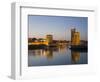 La Chaine and St. Nicholas Towers, La Rochelle at Dusk, Charente-Maritime, France-Stuart Hazel-Framed Photographic Print