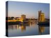 La Chaine and St. Nicholas Towers, La Rochelle at Dusk, Charente-Maritime, France-Stuart Hazel-Stretched Canvas