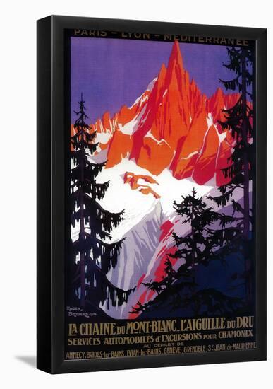 La Chaine De Mont-Blanc Vintage Poster - Europe-null-Framed Poster