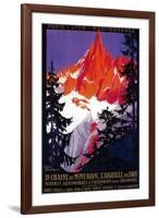 La Chaine De Mont-Blanc Vintage Poster - Europe-Lantern Press-Framed Art Print