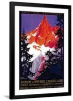 La Chaine De Mont-Blanc Vintage Poster - Europe-Lantern Press-Framed Art Print