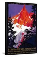 La Chaine De Mont-Blanc Vintage Poster - Europe-Lantern Press-Framed Stretched Canvas