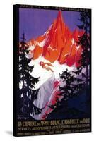 La Chaine De Mont-Blanc Vintage Poster - Europe-Lantern Press-Stretched Canvas